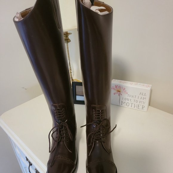 Hipar Leather Dress Riding Boots - Picture 3 of 8